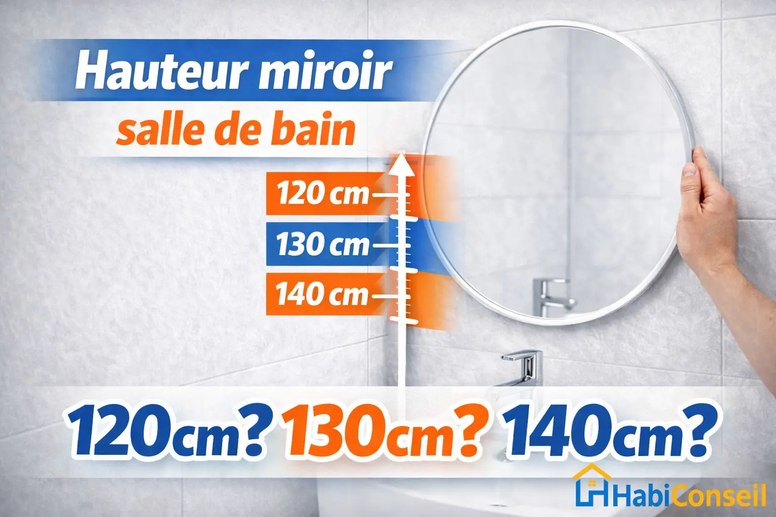 Hauteur miroir salle de bain : dimensions idéales et conseils
